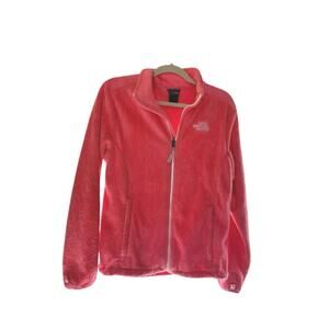 THE NORTH FACE Womens M Hot Pink Fleece Zip Up Jacket, Outdoor, Warm